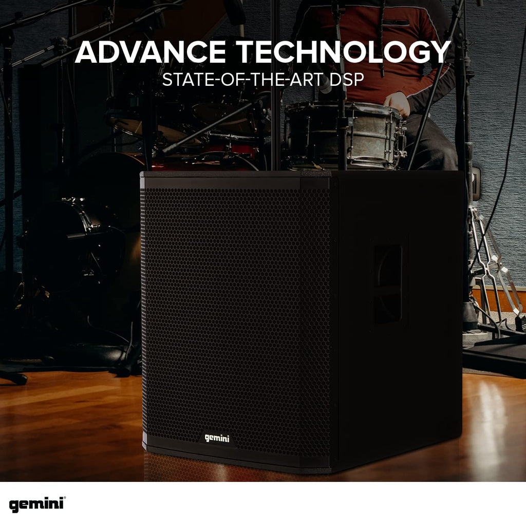 18" Powered Subwoofer, 1200 Watts, Bluetooth TWS O8140