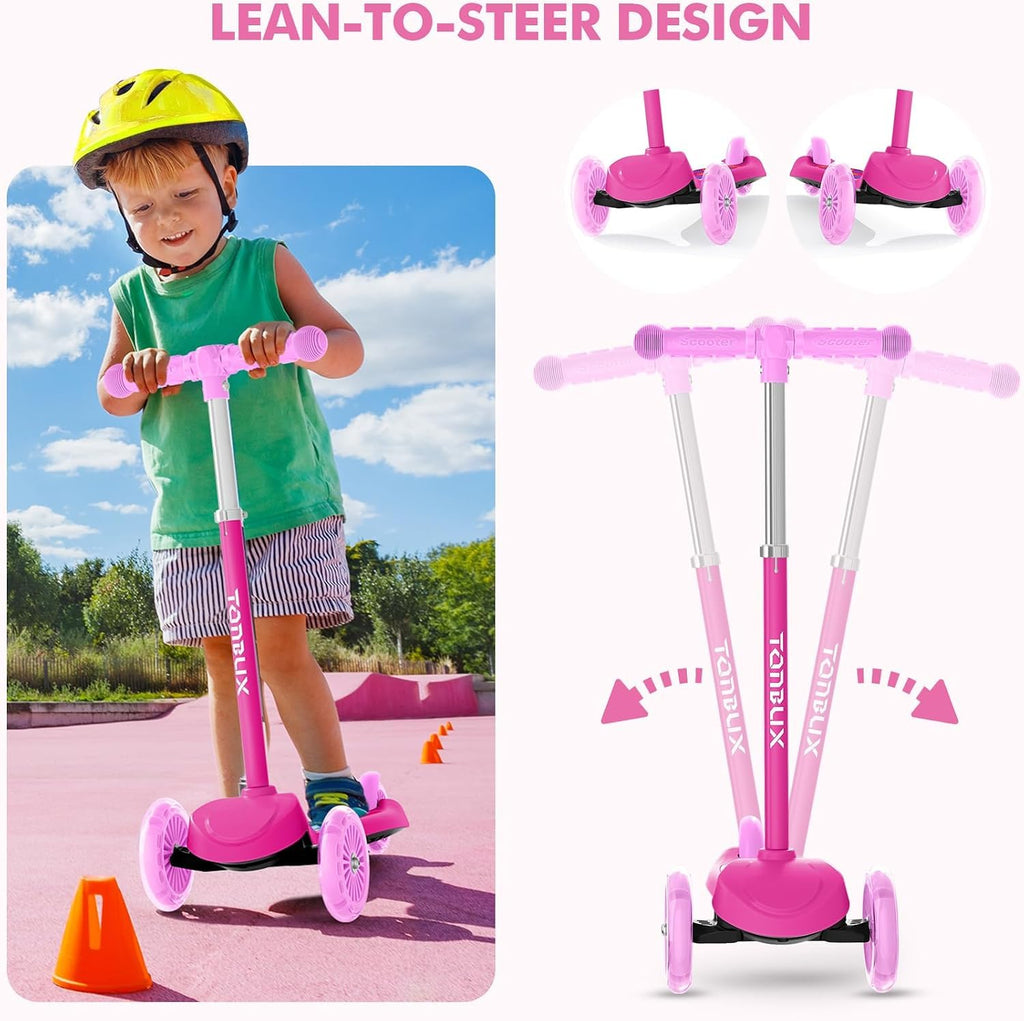 Kids 3-Wheel Scooter with Light-Up Deck and Wheels F617232