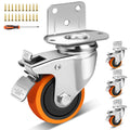 3 Inch Side Mount Casters Set of 4 with Brakes I23121