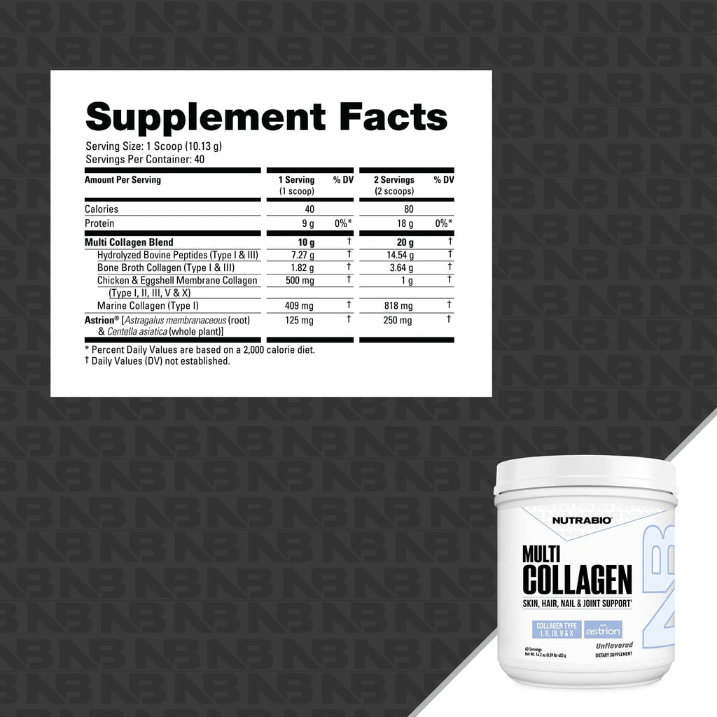 Hydrolyzed Grass-Fed Unflavored Collagen Powder 40 Servings U4001