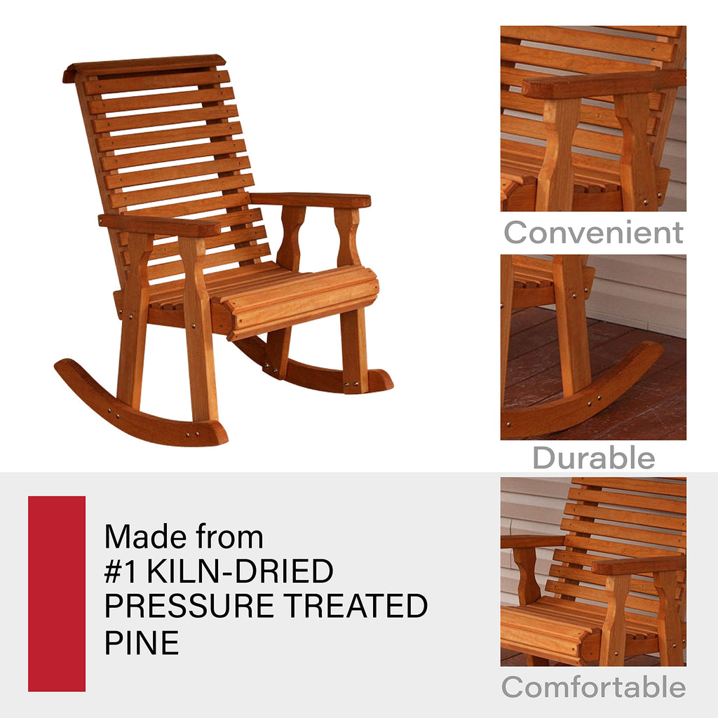 Cedar Stain Pressure Treated Rocking Chair S682