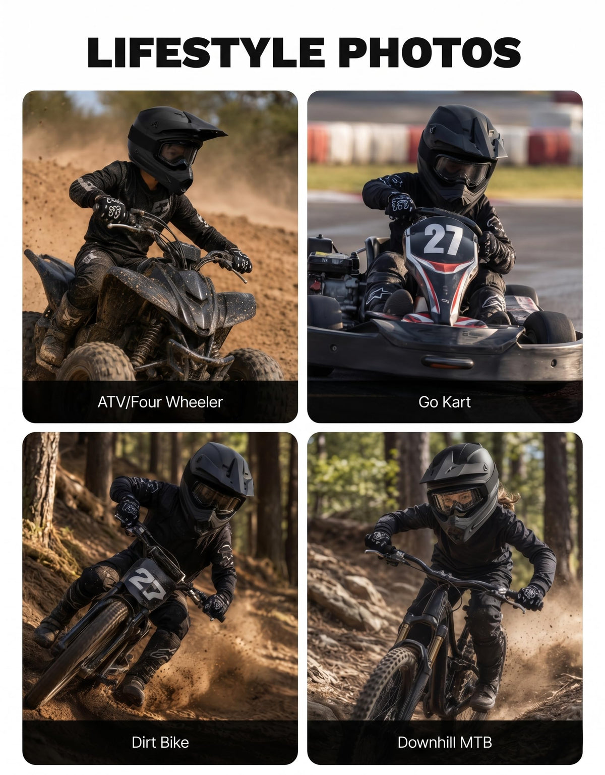 Kids Full Face Motorcycle Helmet G65569