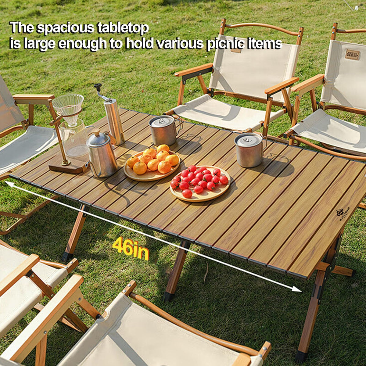 Folding Aluminum Camping Table with Carry Bag X89236