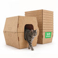 10 Pack Extra Large High Sided Leak Resistant Cardboard Cat Litter Boxes U253