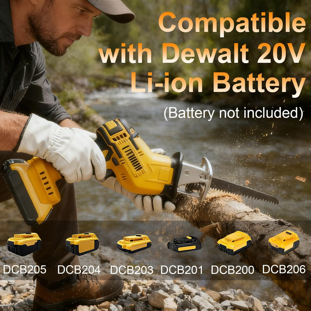 Cordless Reciprocating Saw 0-3500 SPM Variable Speed with 4 Blades X73878