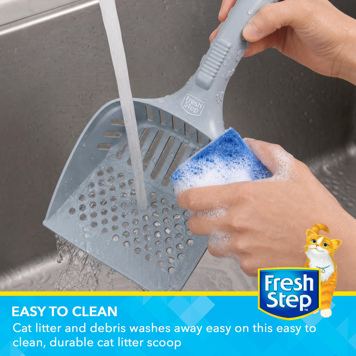 Cat Litter Scoop with Ergonomic Handle, 2-Pack P752016