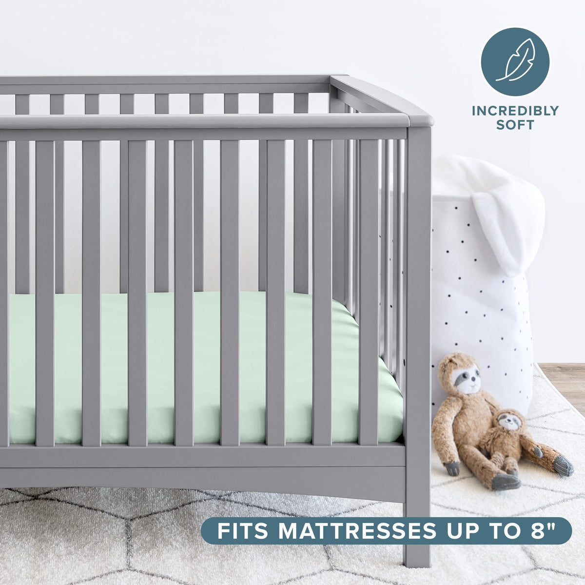 3-Pack Ultra-Soft Microfiber Fitted Crib Sheet C9429
