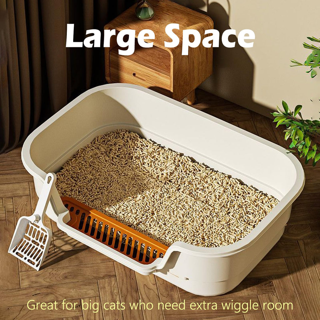 Large High Sides Low Entry Cat Litter Box X1720