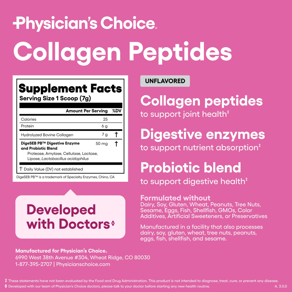 Collagen Peptides Protein Powder Grass Fed 35 Servings G279802