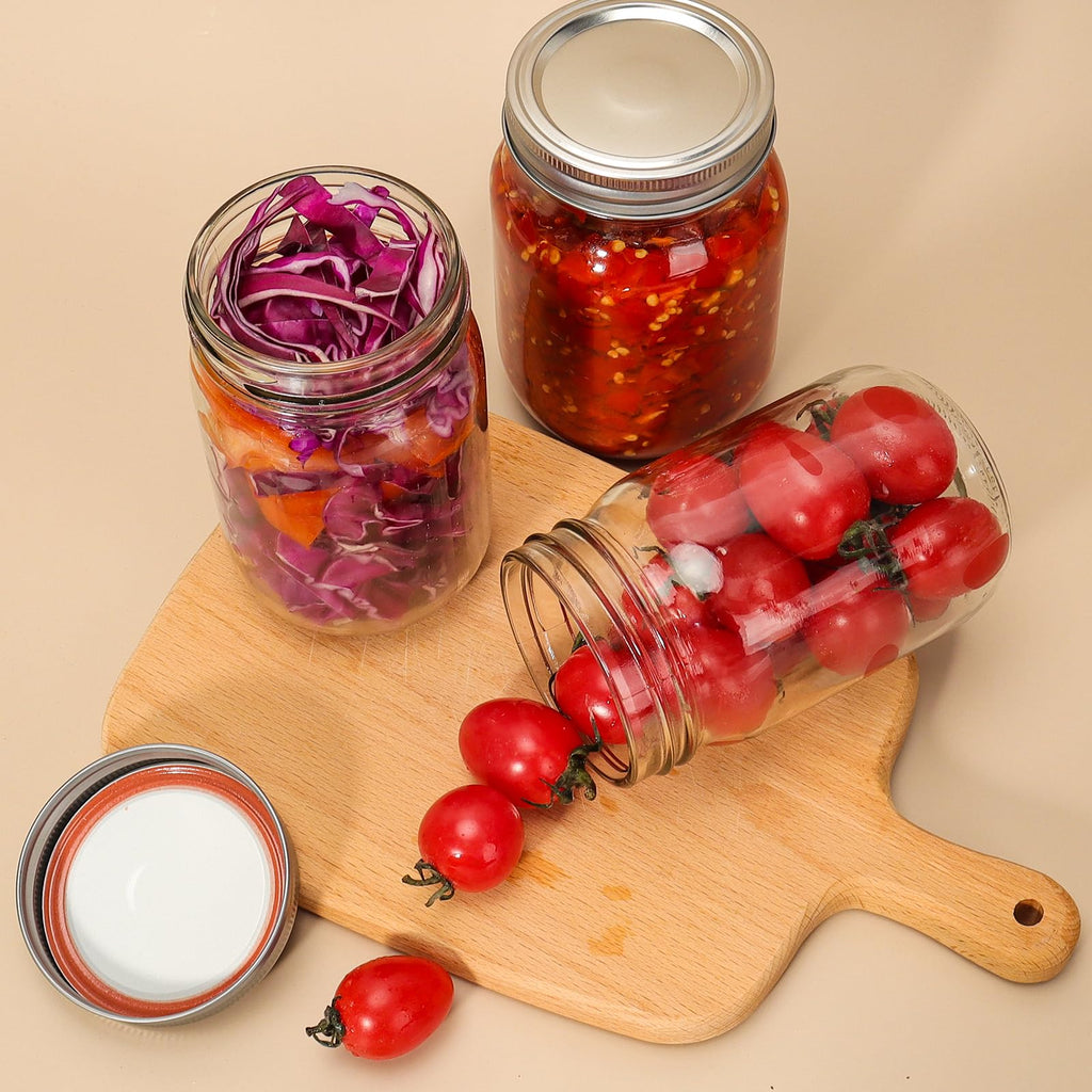12 oz 20 Pack Glass Mason Jars with Airtight Lids H316