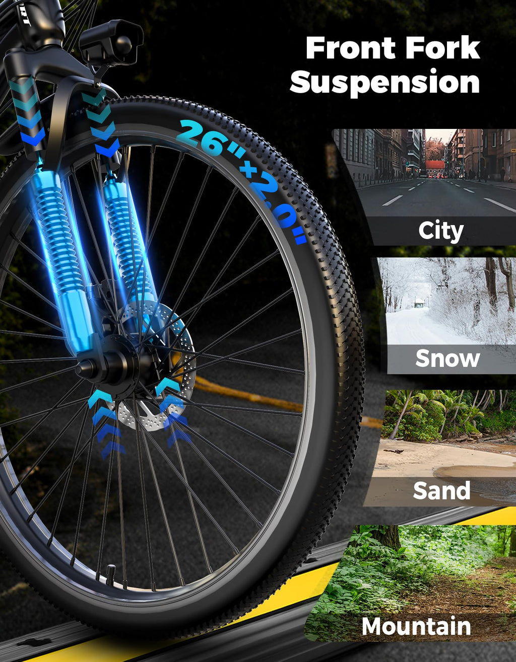 7-Speed 26" Tire Electric Bike M112