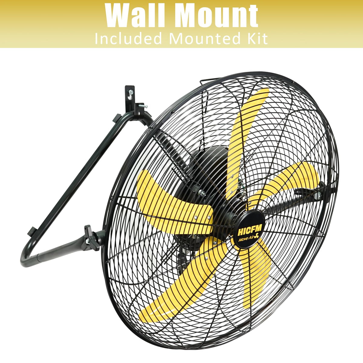 2 Pcs 20-inch 5300 CFM High Velocity Metal Floor Fan C6507