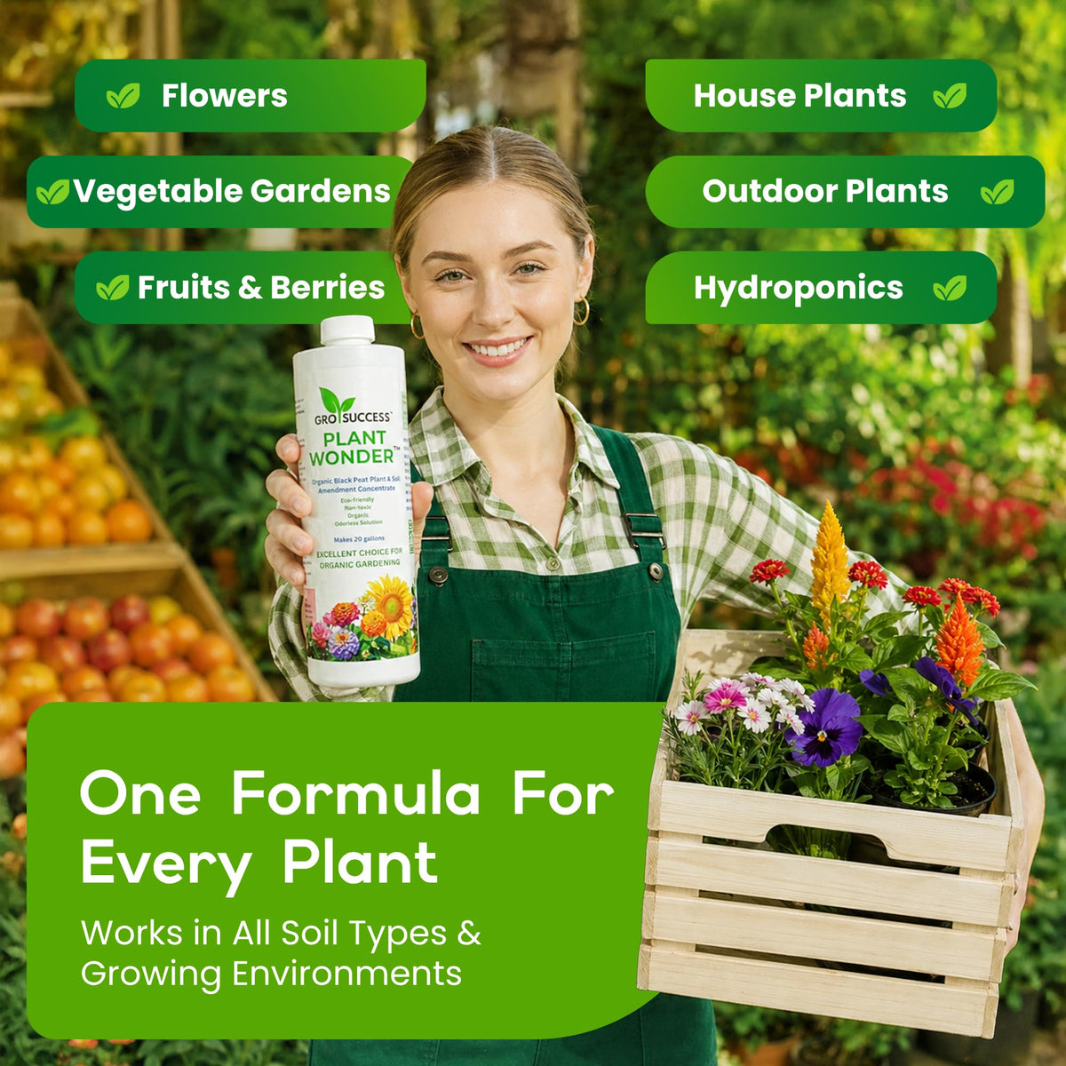 Organic Liquid Fertilizer Concentrate with Humic & Fulvic Acid 16 oz G830
