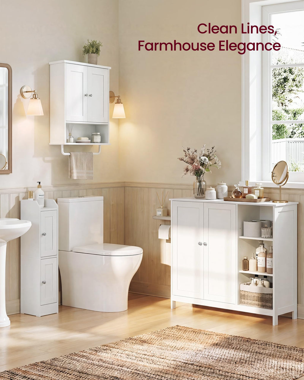Wall Mounted Cabinet with 2 Doors and Adjustable Shelves A22983