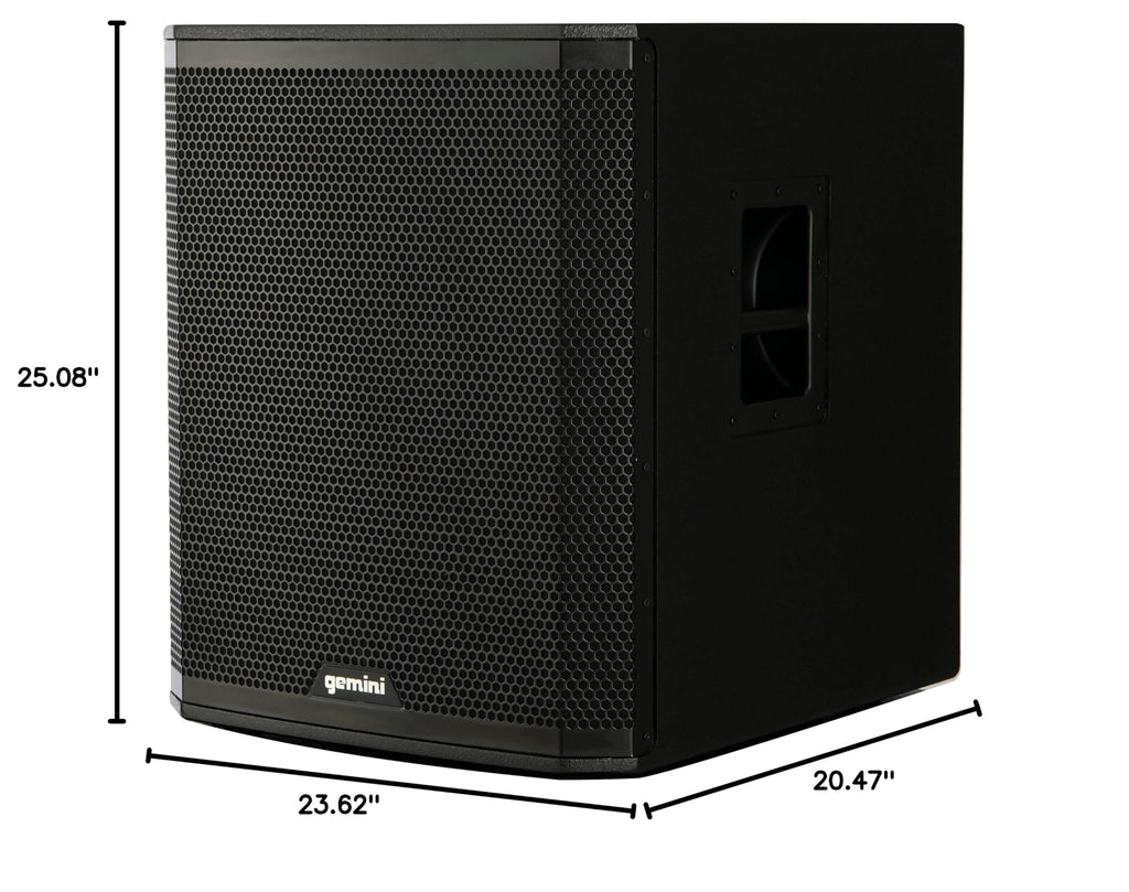18" Powered Subwoofer, 1200 Watts, Bluetooth TWS O8140