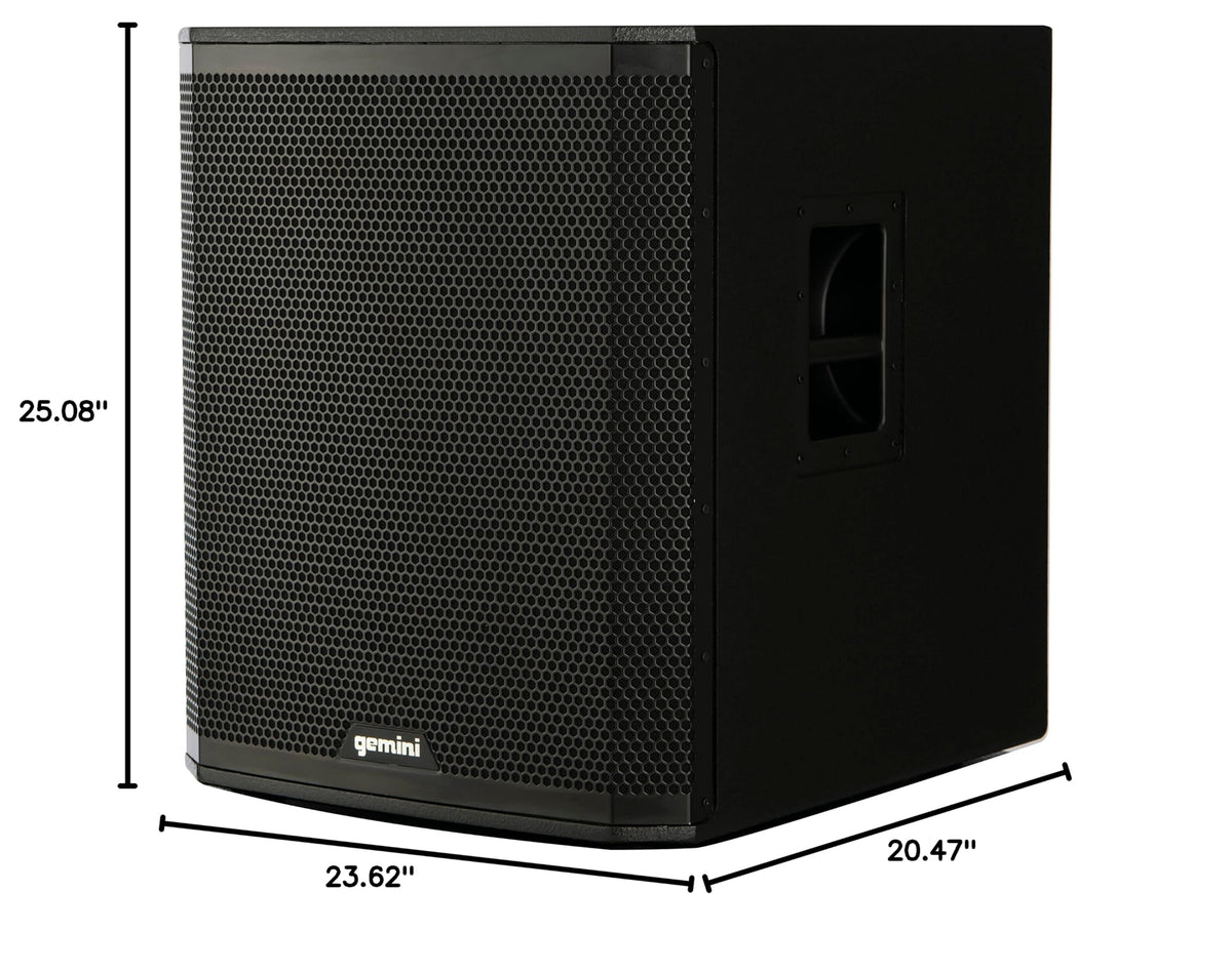 18" Powered Subwoofer, 1200 Watts, Bluetooth TWS O8140
