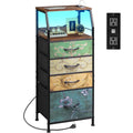 4 Drawer Dresser with Charging Station and Led Light K1067