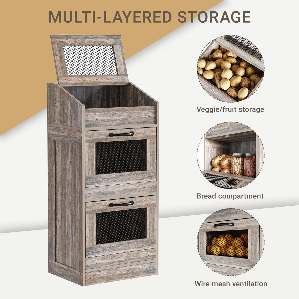 Potato Storage Bin with Lid M285