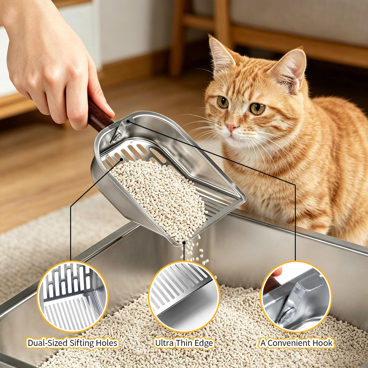 Stainless Steel Extra Large Enclosed Cat Litter Box K9029