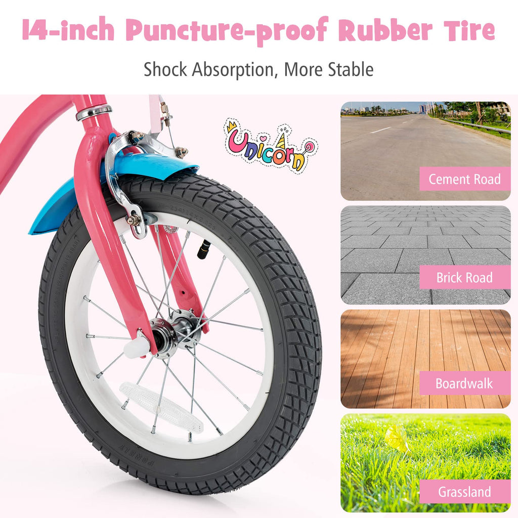 14 Inch Kids Bike with Training Wheels Q927331