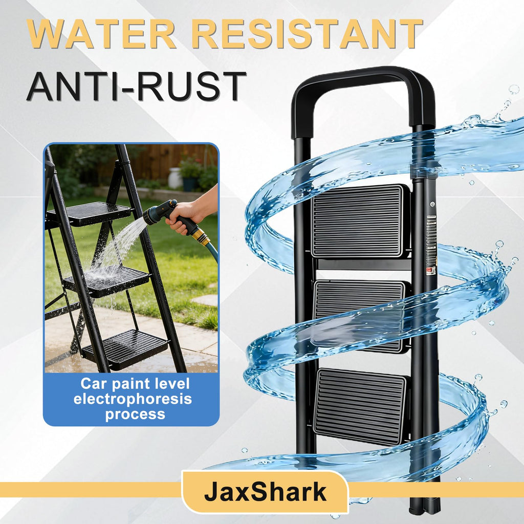 Folding Step Stool with Handrail D490