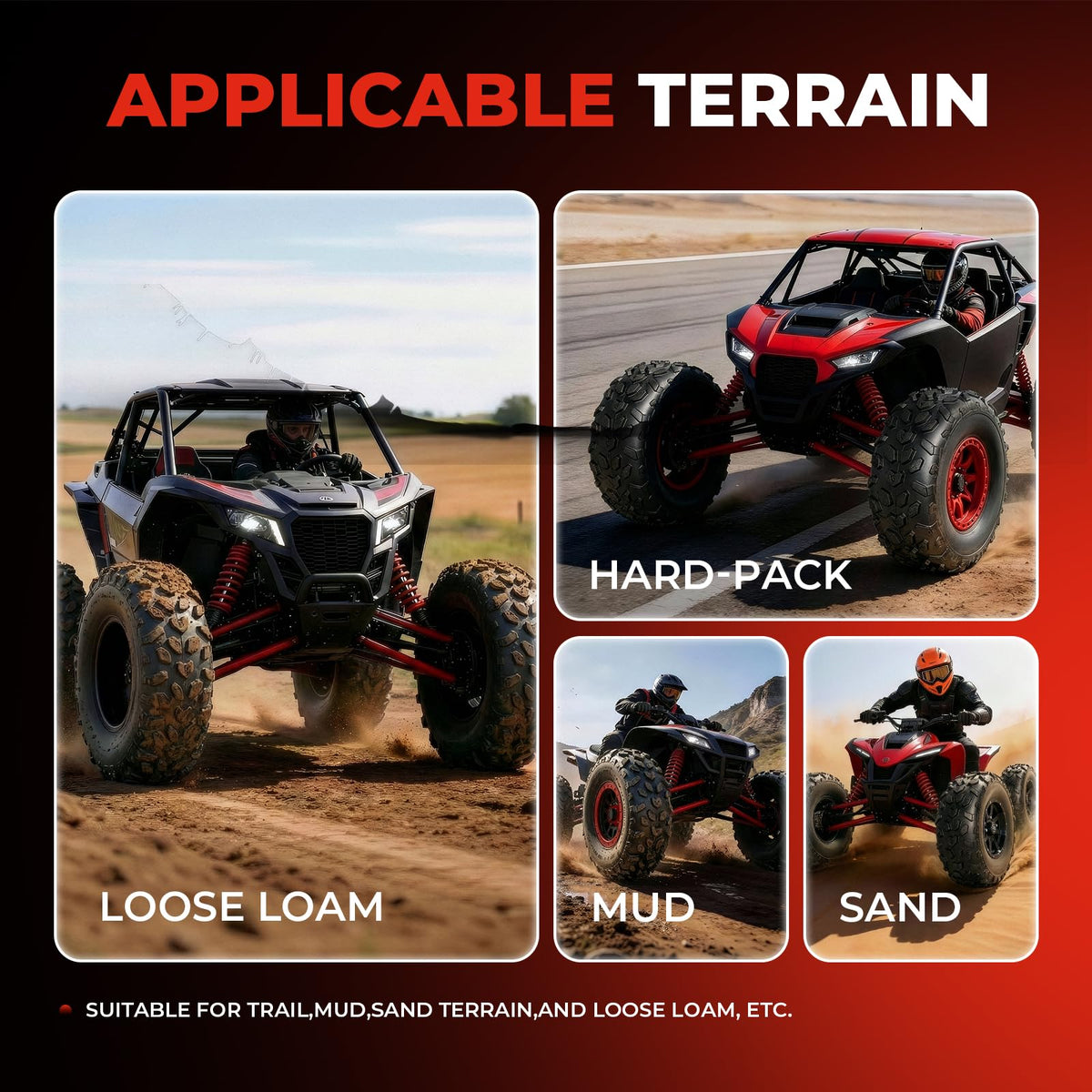 19x7-8 UTV ATV Tires Set of 4 W862073