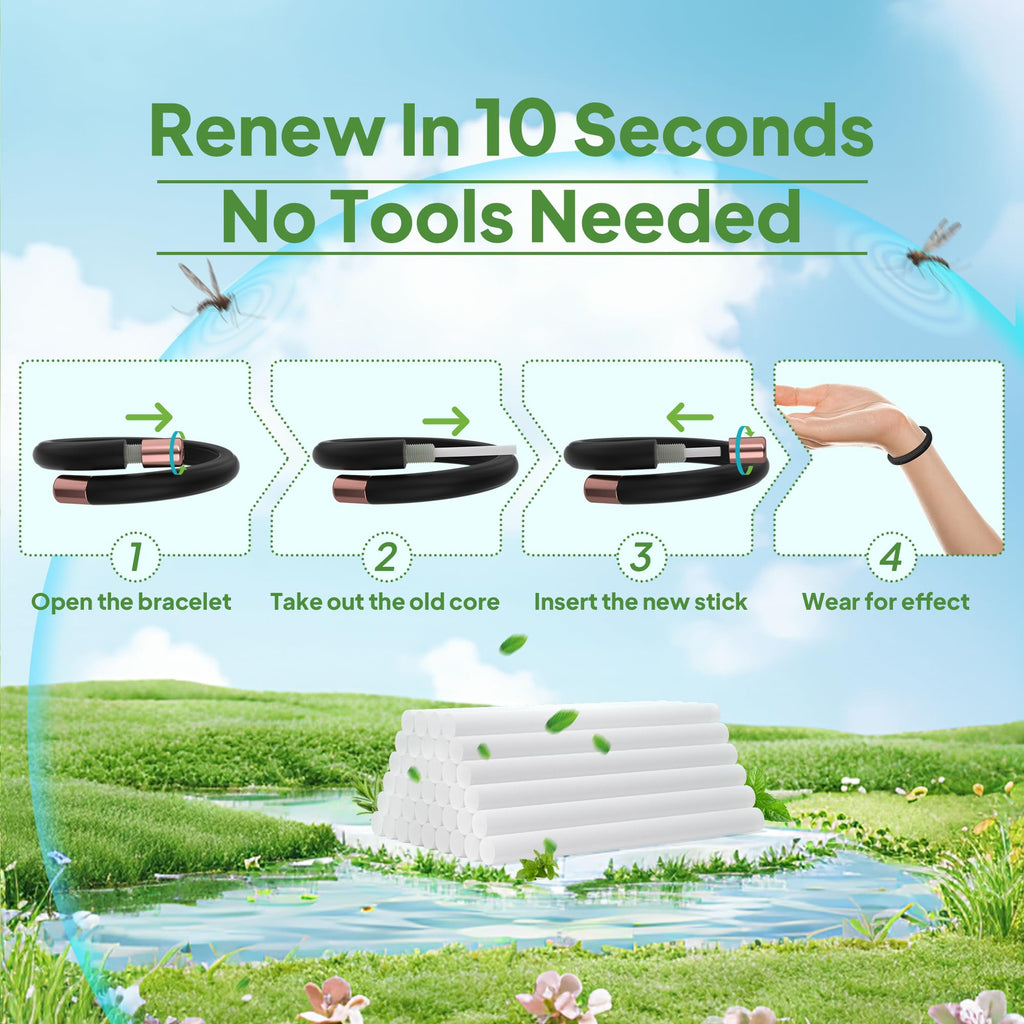 Mosquito Repellent Bracelet Refill Oil Sticks 15 Pack D732031