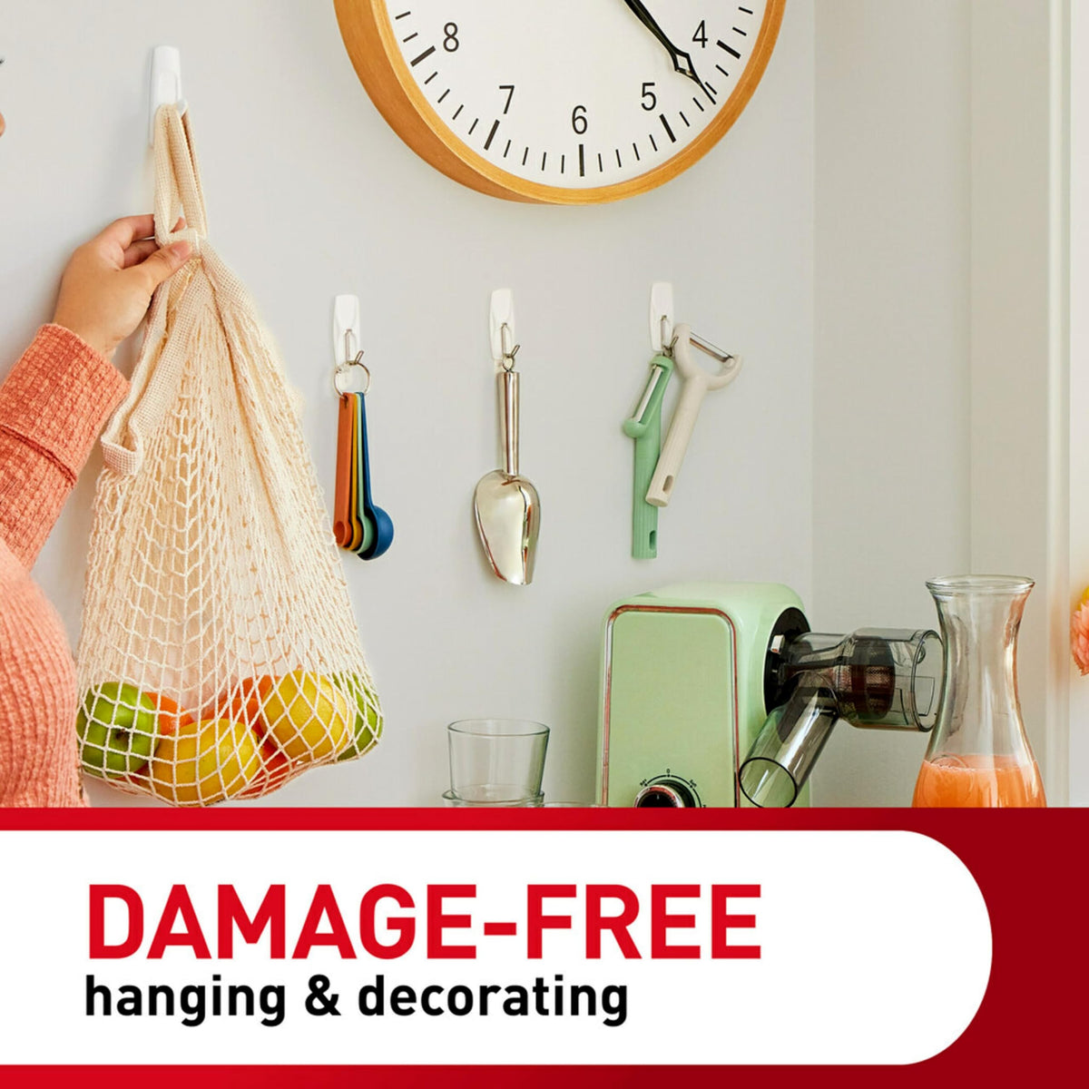 Large Utility Hooks, 7 Hooks, 12 Strips C4483