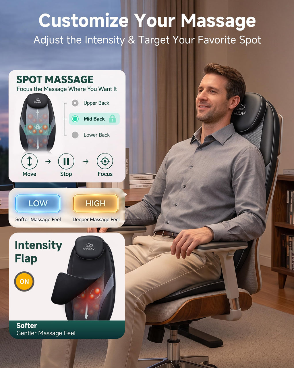 Shiatsu Back Massager with Heat U633507