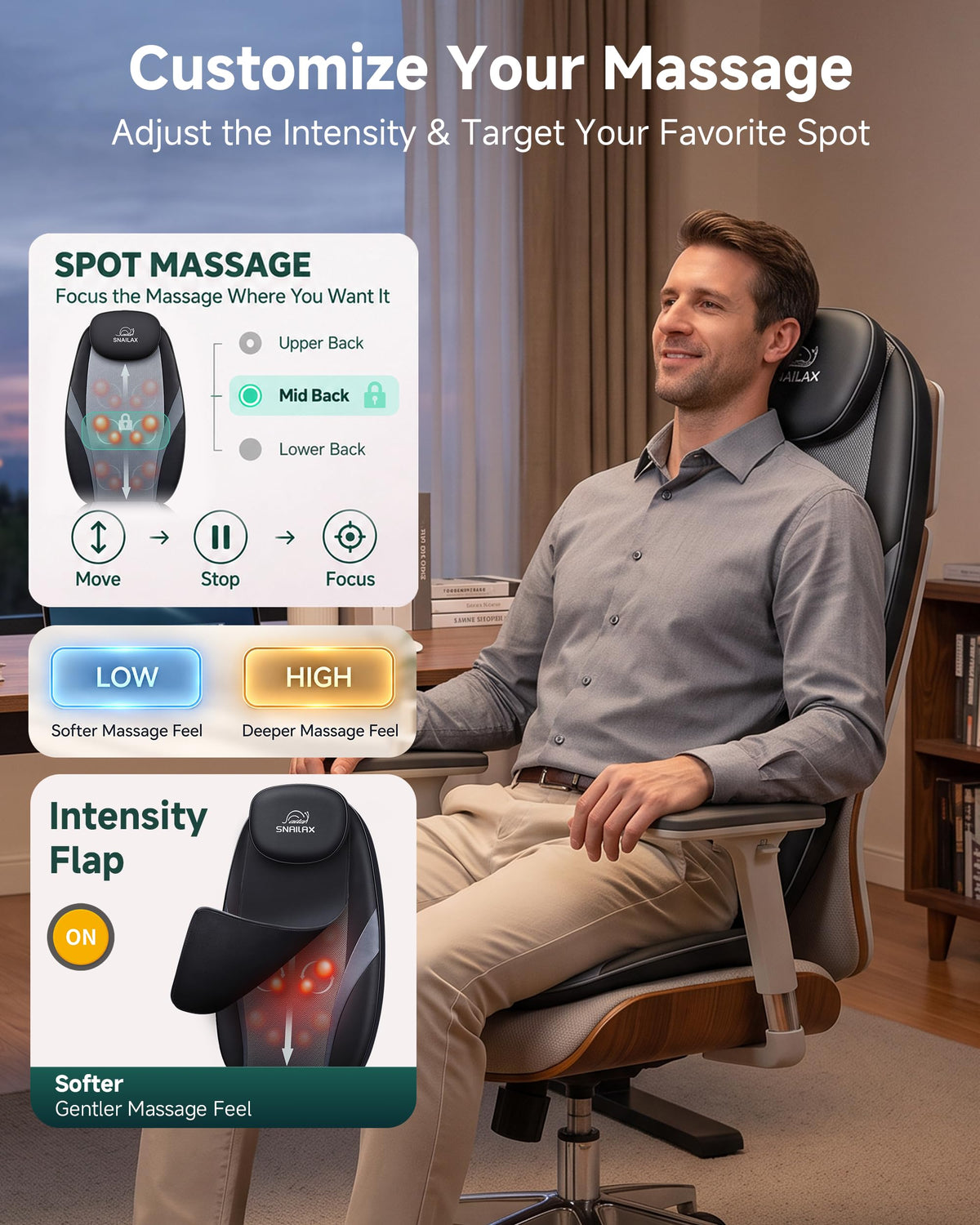 Shiatsu Back Massager with Heat U633507