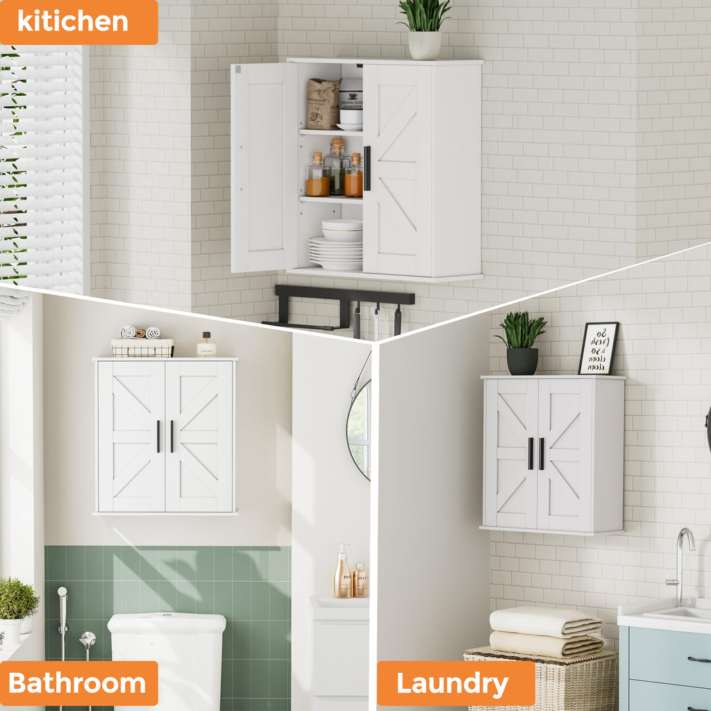 Bathroom Wall Cabinet with Adjustable Shelves H173