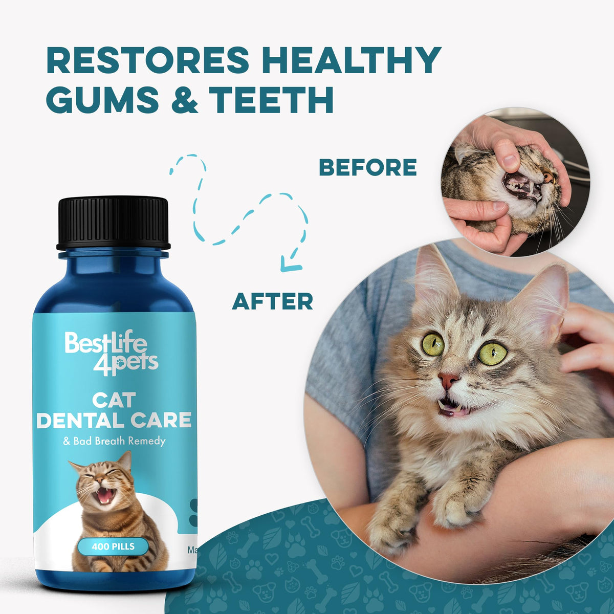 Cat Dental Care Supplement 400 Pills L912776