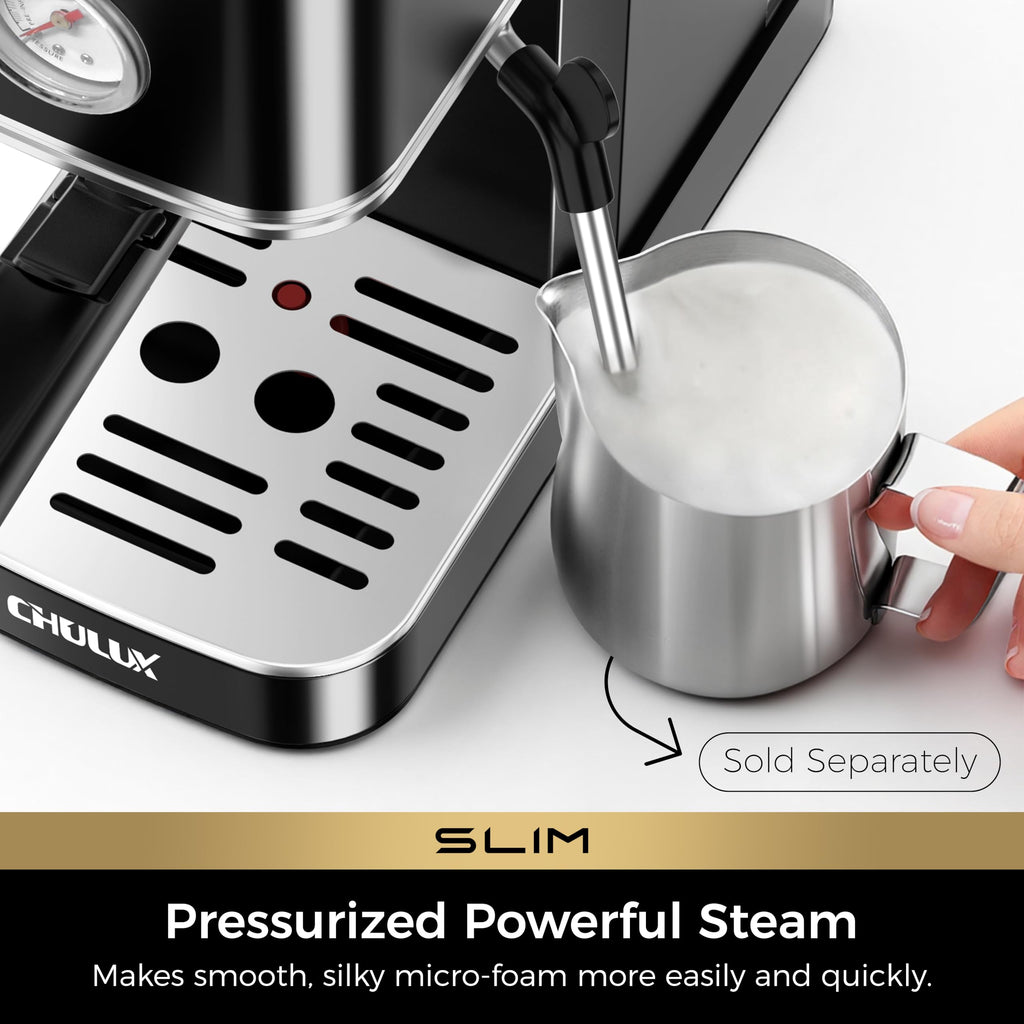 Slim Espresso Machine with Milk Frother O3546