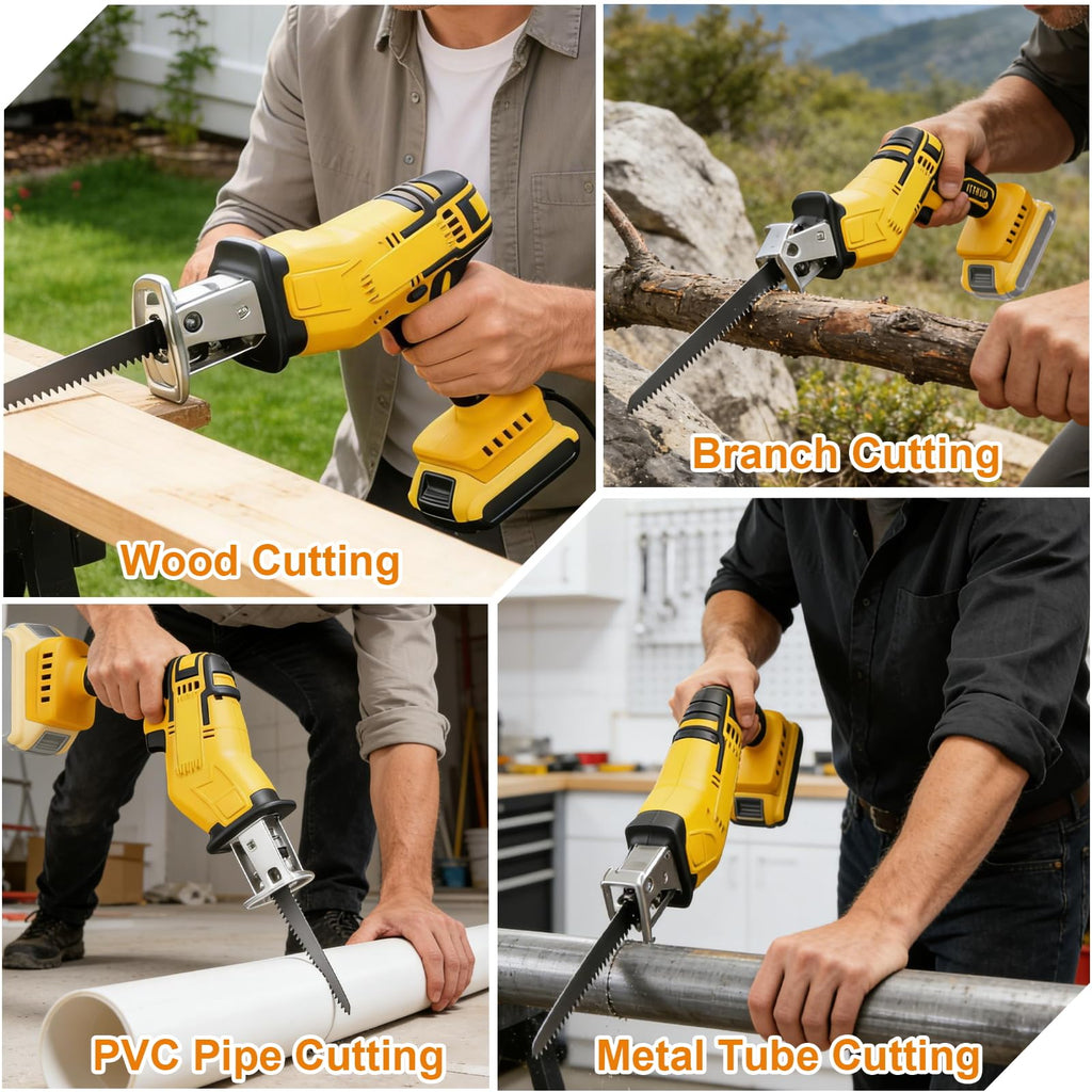 Cordless Reciprocating Saw 0-3500 SPM Variable Speed with 4 Blades X73878