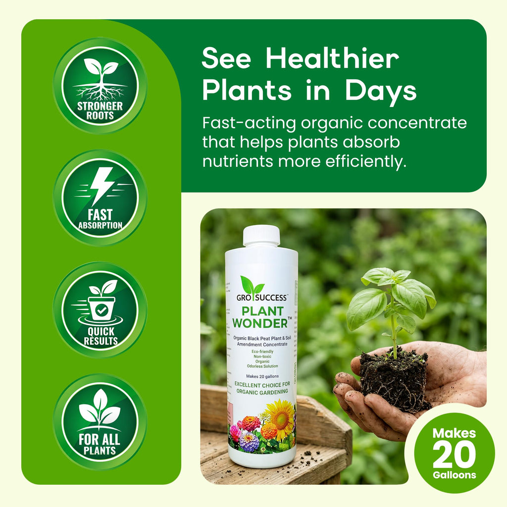 Organic Liquid Fertilizer Concentrate with Humic & Fulvic Acid 16 oz G830
