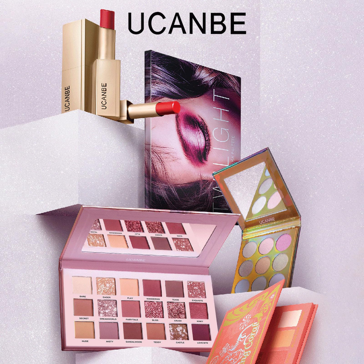 Nude Eyeshadow Palette Makeup Set, Matte Shimmer Glitter Pressed Pearl K287768