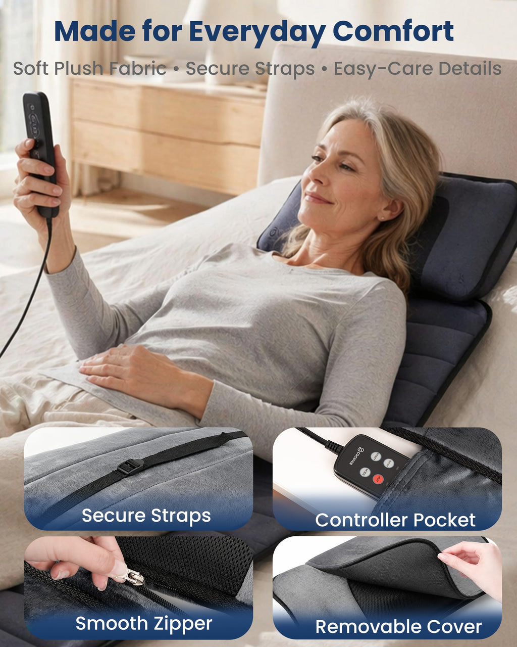Full Body Massage Mat with Detachable Shiatsu Neck Pillow M2350