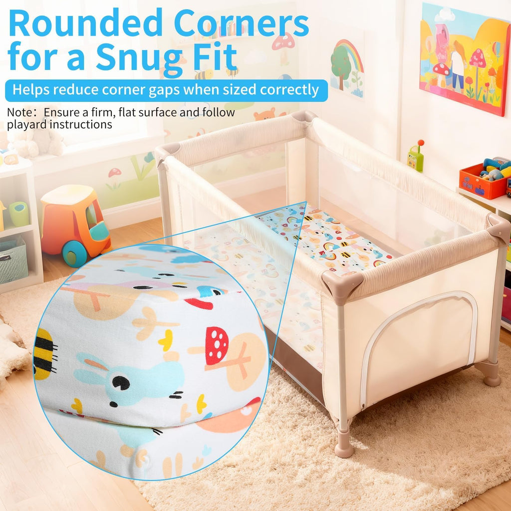 Trifold Pack and Play Mattress 38x26, Dual Sided Foldable Waterproof Washable Portable Crib Mattress Topper with Carry Bag O4219