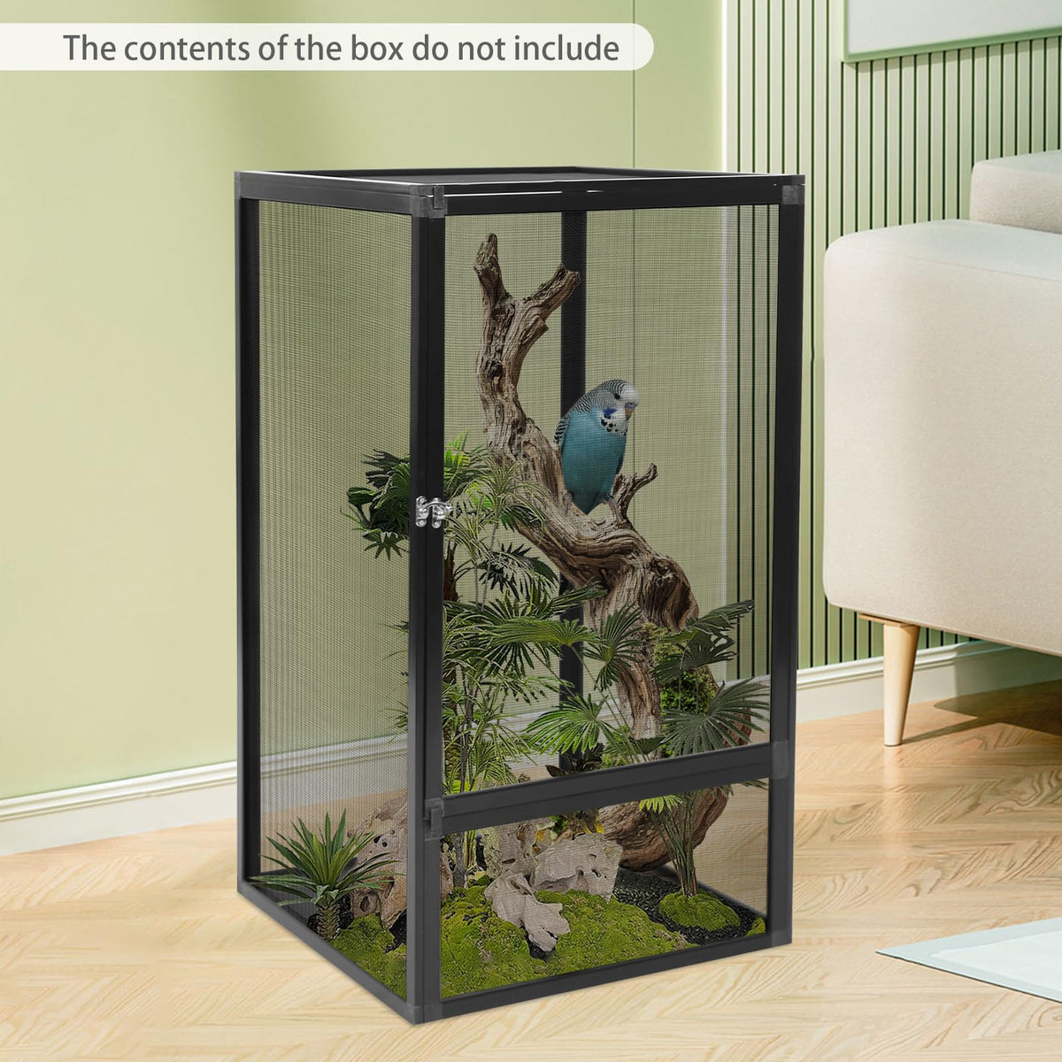 17.72" L×17.72" W×31.50" H Reptile Enclosure with Escape-Proof Lock A506167
