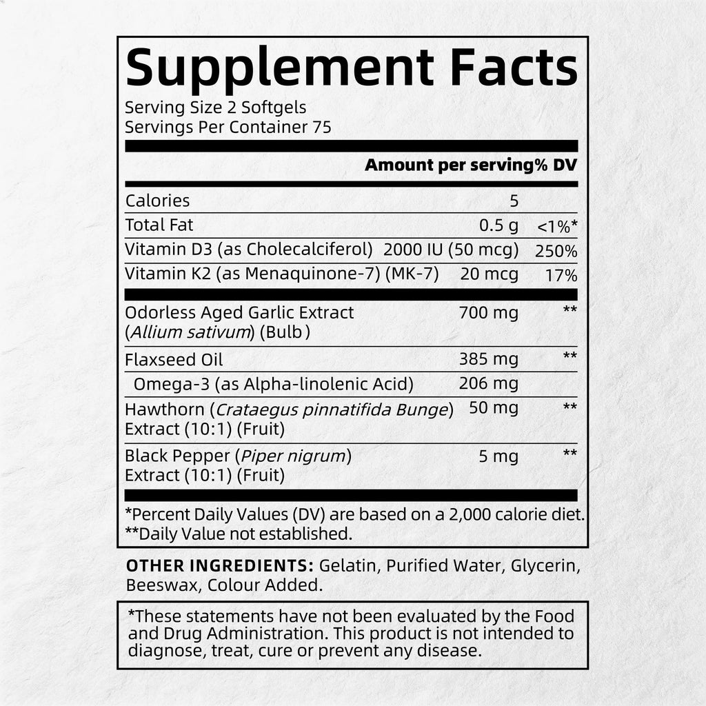 Aged Black Garlic Extract 700mg Supplements G4170