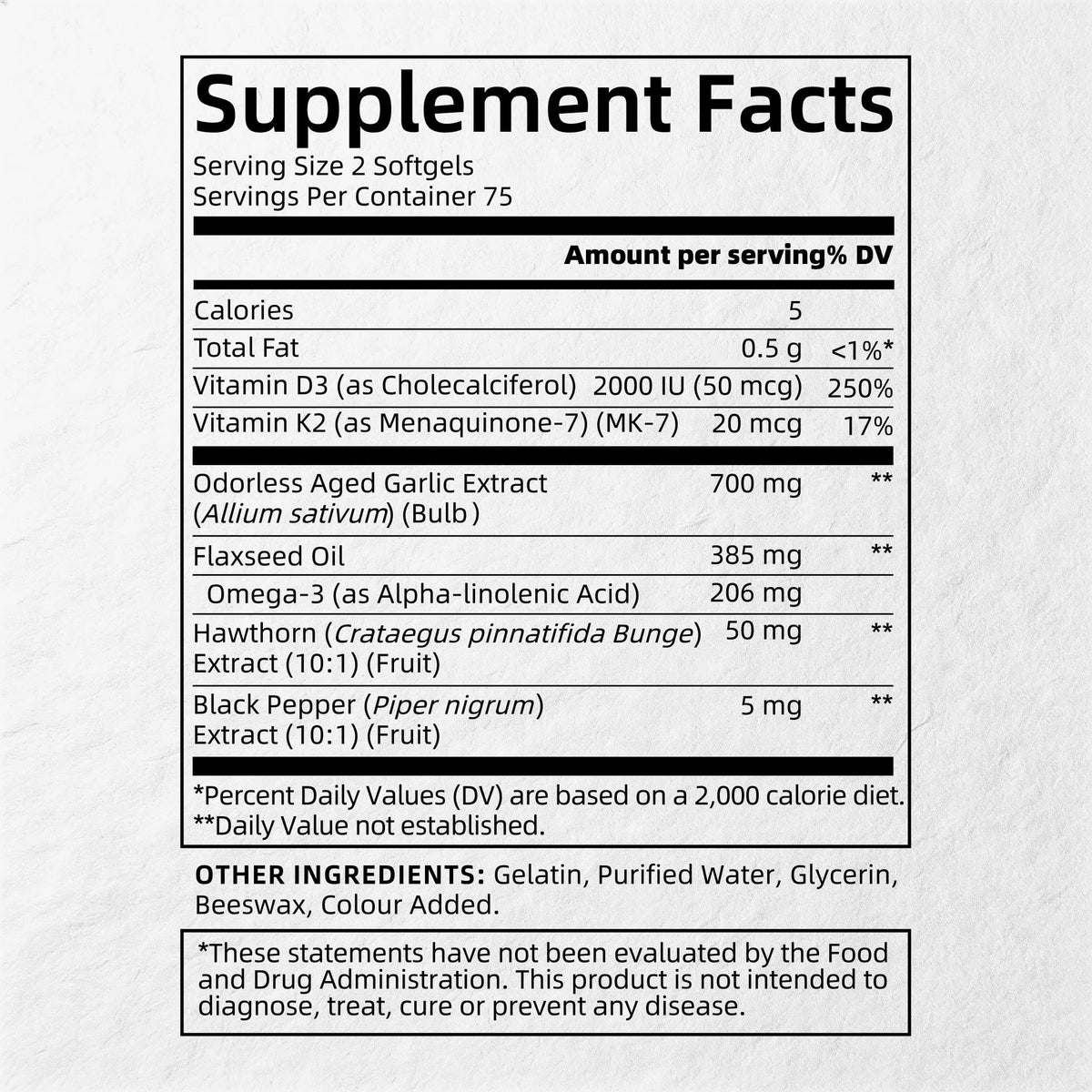 Aged Black Garlic Extract 700mg Supplements G4170