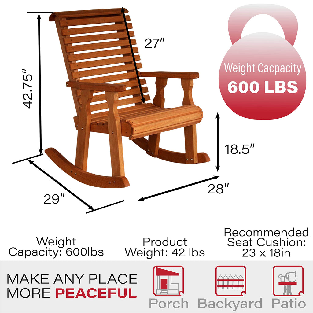 Cedar Stain Pressure Treated Rocking Chair S682