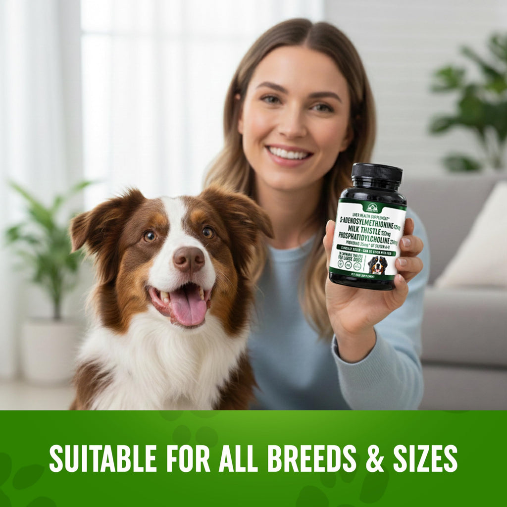 Liver Support Supplement for Large Dogs with Milk Thistle - 30 Chewable Tablets F129186