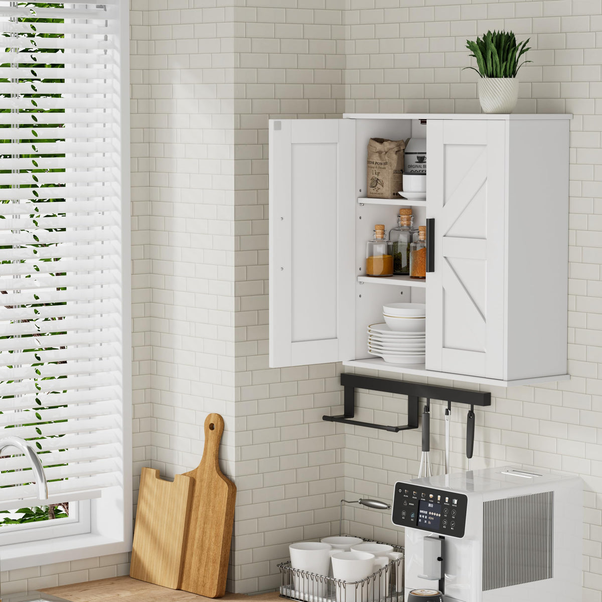 Bathroom Wall Cabinet with Adjustable Shelves H173