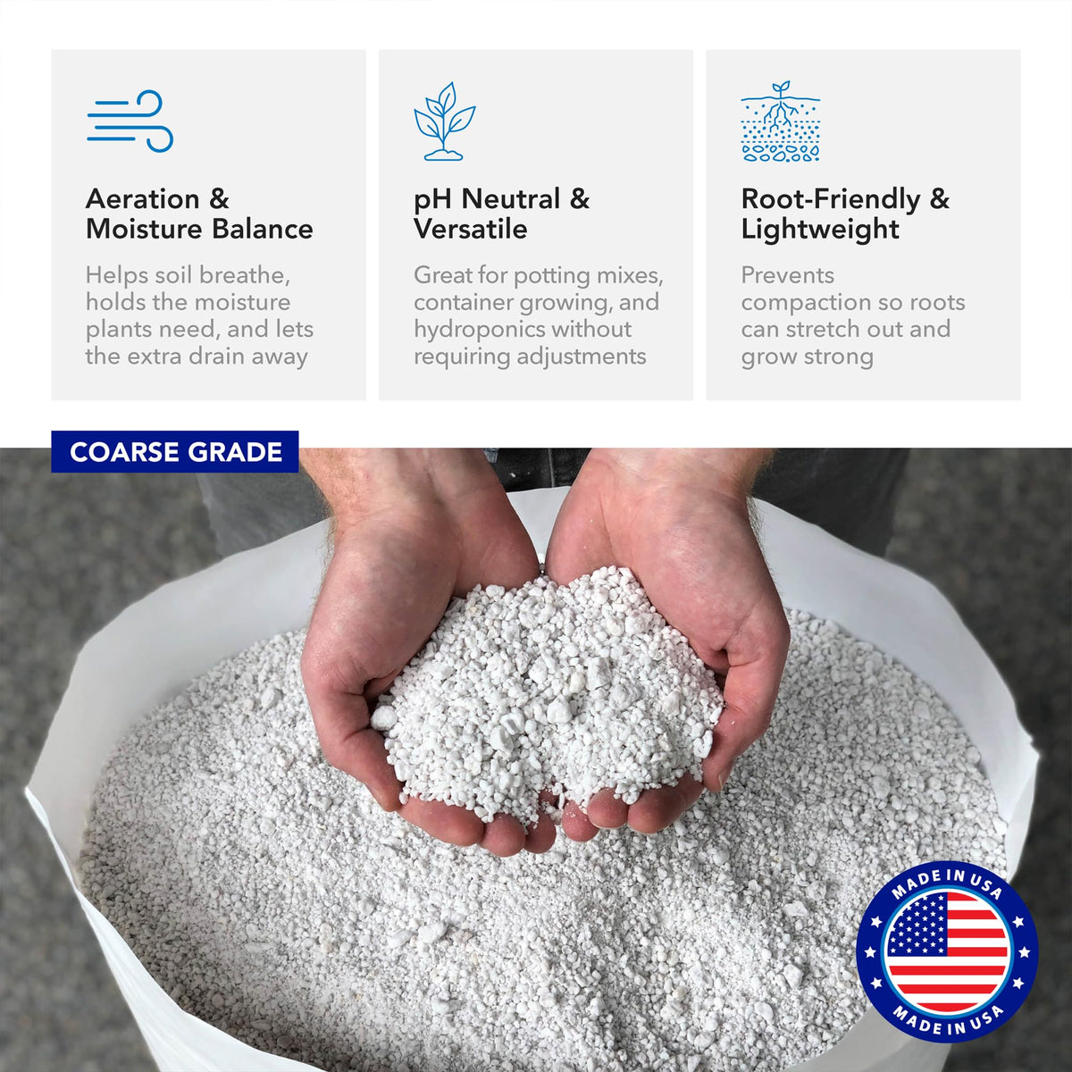 Perlite Coarse Horticultural Soil Amendment, 4 Cu Ft N68984