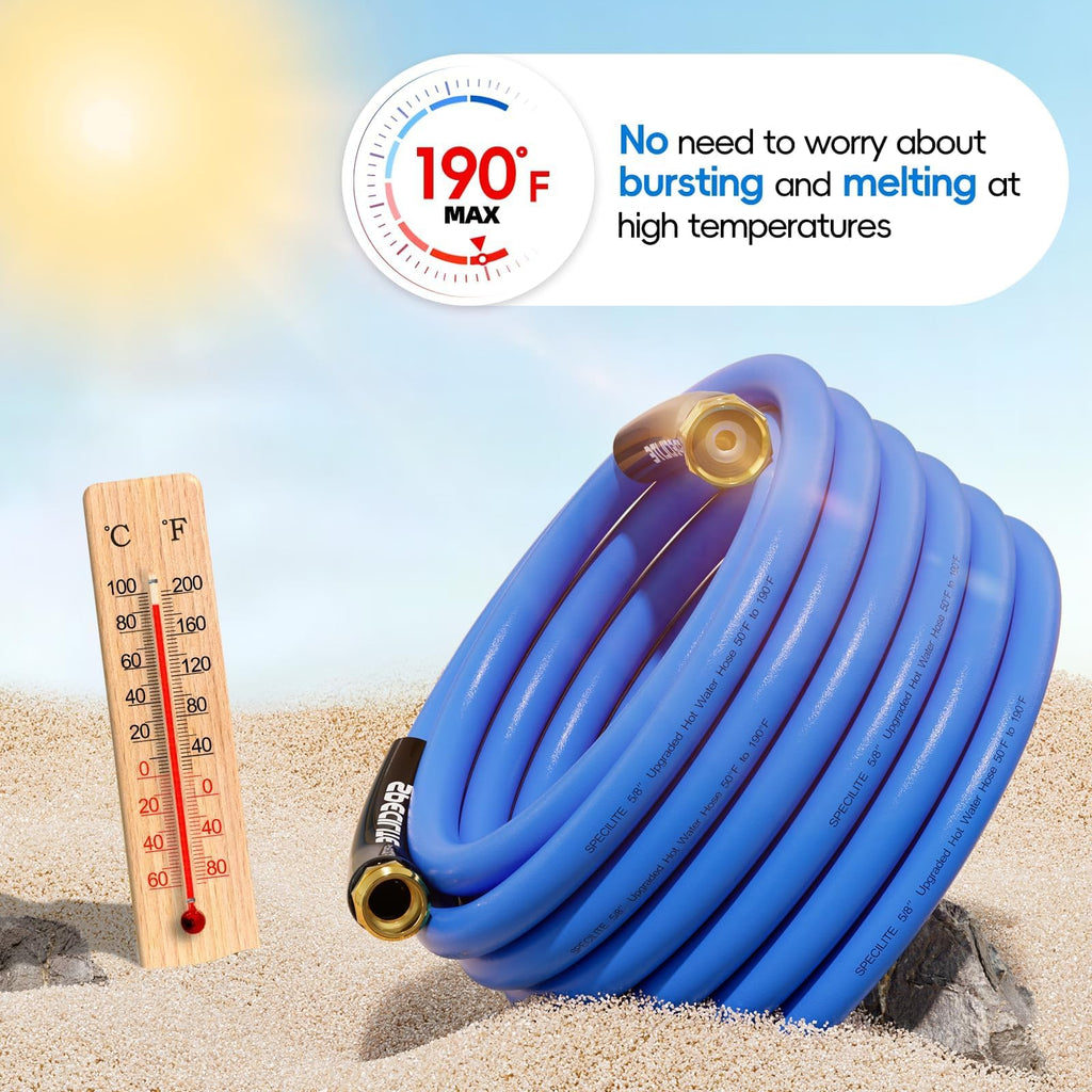 Hot/Cold Garden Water Hose 50 ft x 3/4" Blue F283