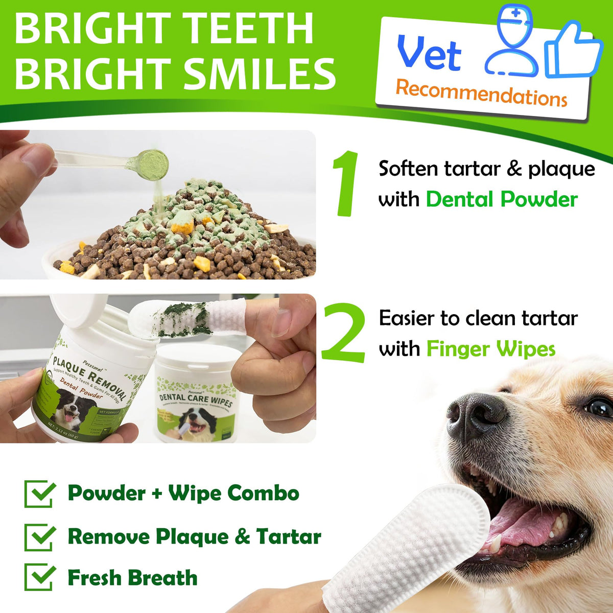 Dental Care Wipes for Dogs and Cats, 50 Count J598719