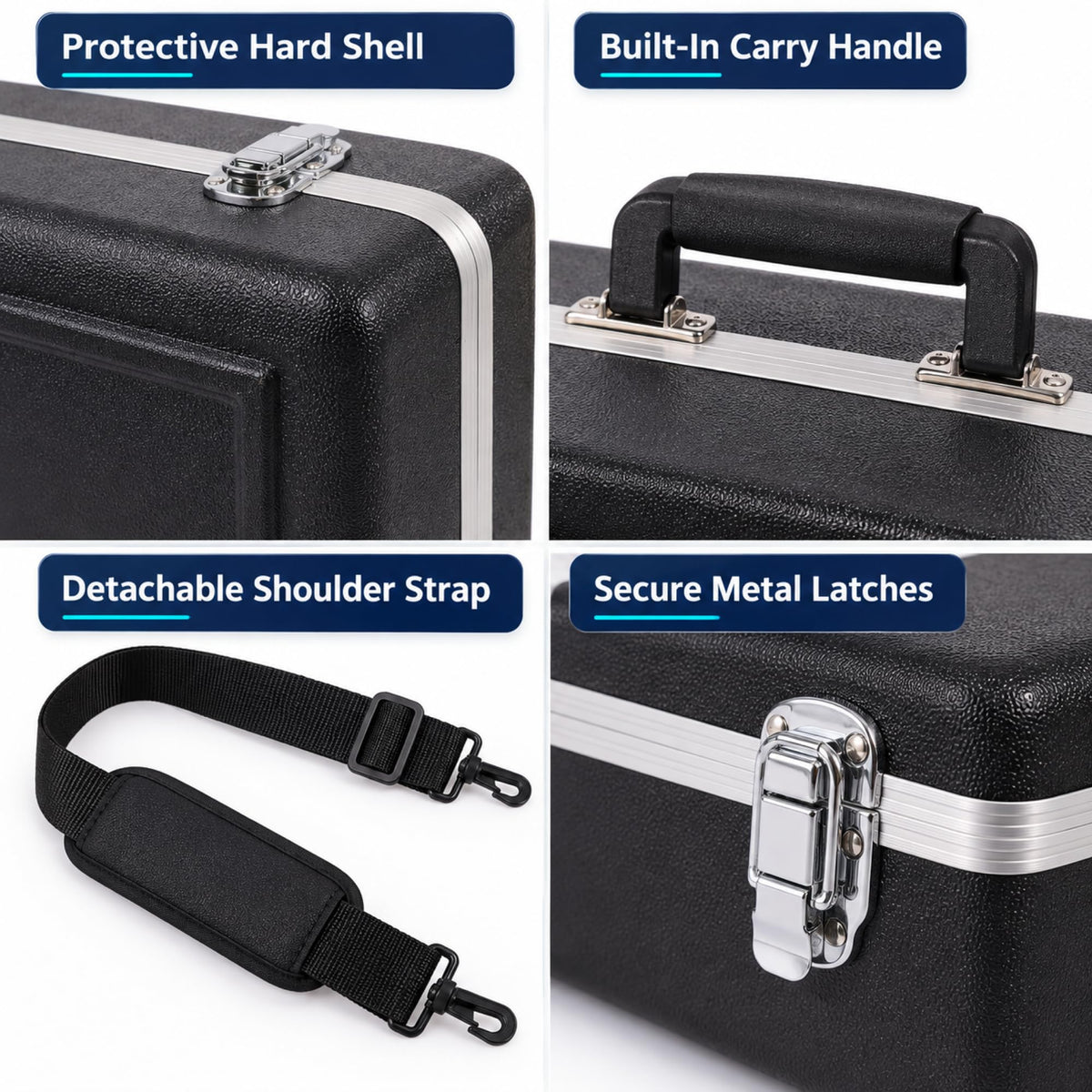 Lightweight ABS Hard Case for Bb Trumpet, Black R246