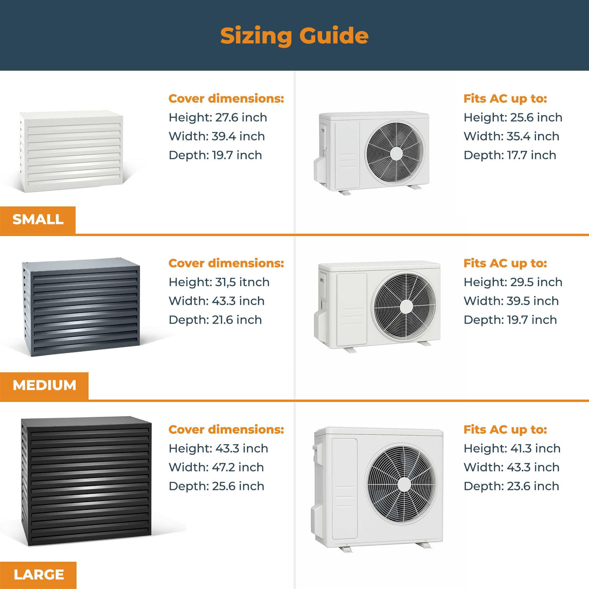 Aluminium Mini Split AC Cover L3427