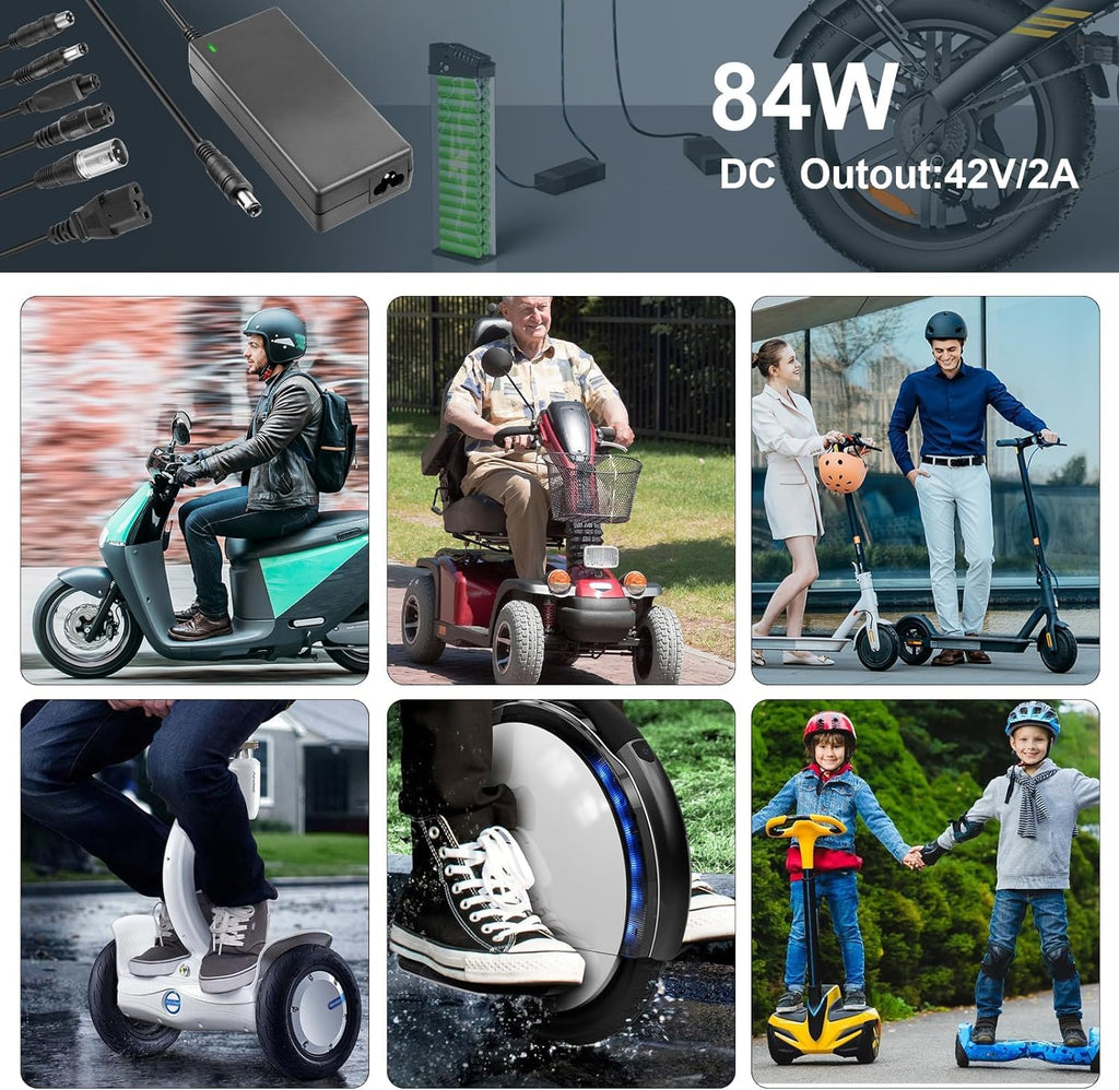 42V 2A Electric Scooter Charger with 7 Plugs Q62693